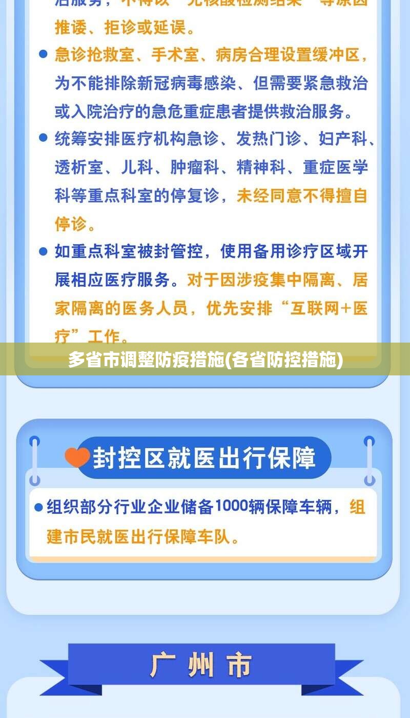 多省市调整防疫措施(各省防控措施) 多省市调整防疫措施(各省防控措施)