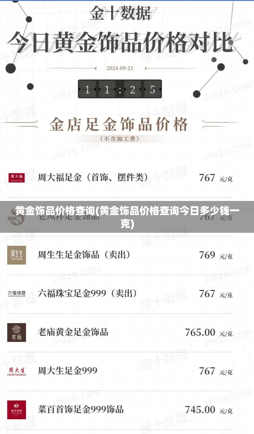 黄金饰品价格查询(黄金饰品价格查询今日多少钱一克) 黄金饰品价格查询(黄金饰品价格查询今日多少钱一克)