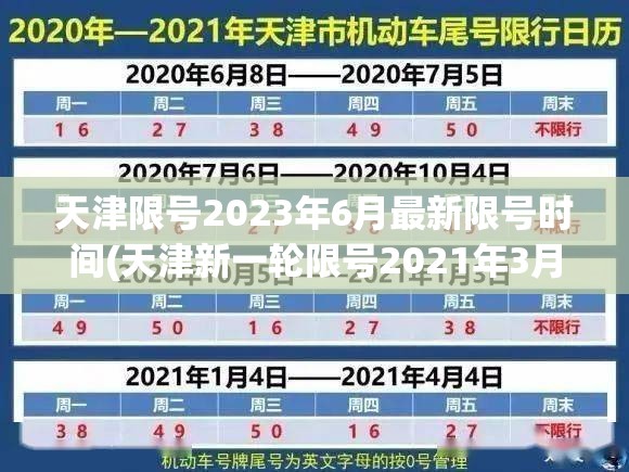 天津限号2023年6月最新限号时间(天津新一轮限号2021年3月)