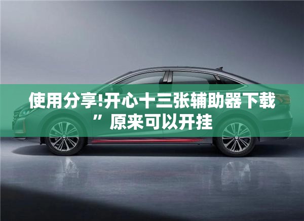 使用分享!开心十三张辅助器下载”原来可以开挂