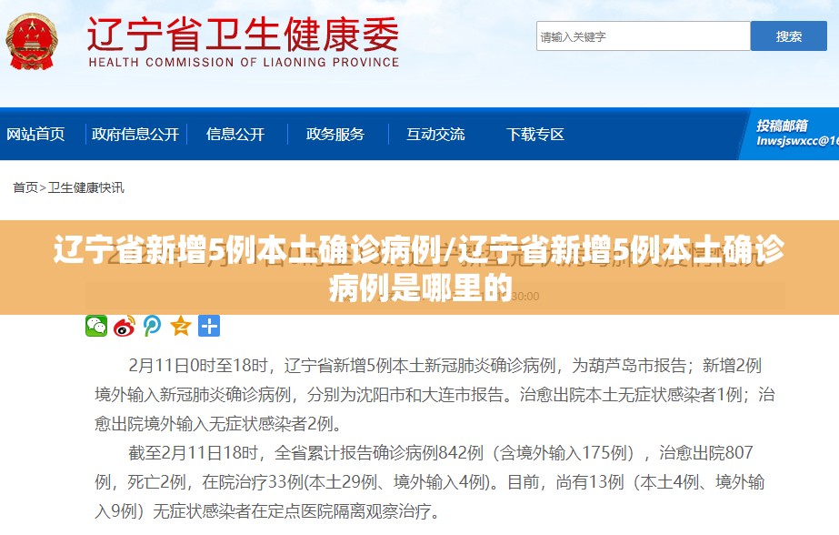 辽宁省新增5例本土确诊病例/辽宁省新增5例本土确诊病例是哪里的 辽宁省新增5例本土确诊病例/辽宁省新增5例本土确诊病例是哪里的