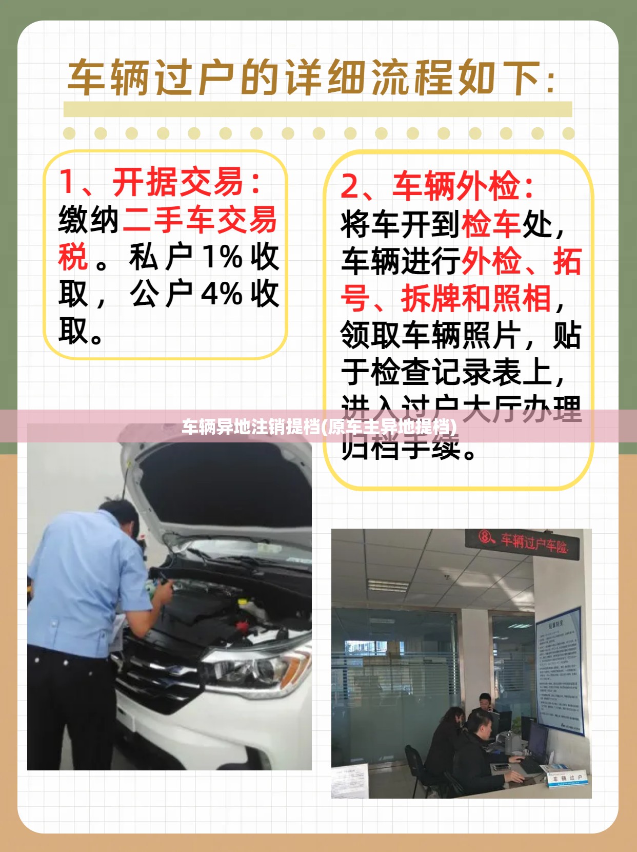 车辆异地注销提档(原车主异地提档)