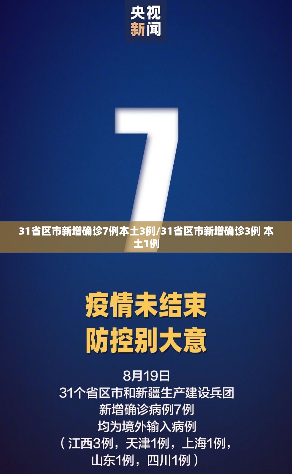 31省区市新增确诊7例本土3例/31省区市新增确诊3例 本土1例 31省区市新增确诊7例本土3例/31省区市新增确诊3例 本土1例