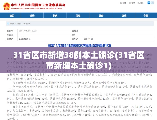 31省区市新增38例本土确诊(31省区市新增本土确诊1) 31省区市新增38例本土确诊(31省区市新增本土确诊1)