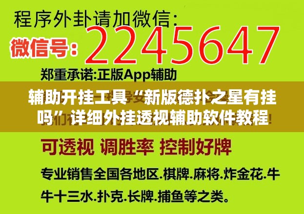 辅助开挂工具“新版德扑之星有挂吗”详细外挂透视辅助软件教程