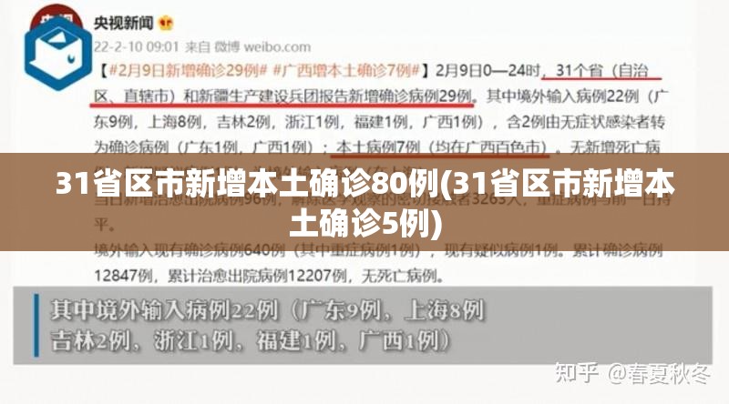 31省区市新增本土确诊80例(31省区市新增本土确诊5例) 31省区市新增本土确诊80例(31省区市新增本土确诊5例)