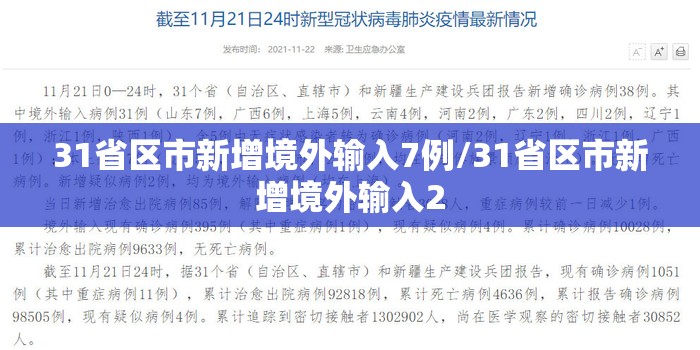 31省区市新增境外输入7例/31省区市新增境外输入2 31省区市新增境外输入7例/31省区市新增境外输入2