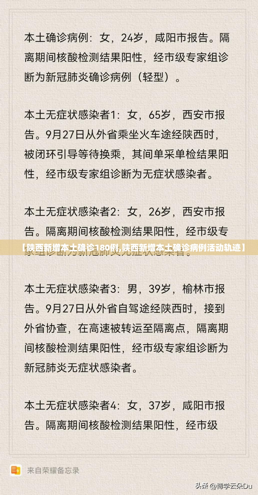 【陕西新增本土确诊180例,陕西新增本土确诊病例活动轨迹】 【陕西新增本土确诊180例,陕西新增本土确诊病例活动轨迹】