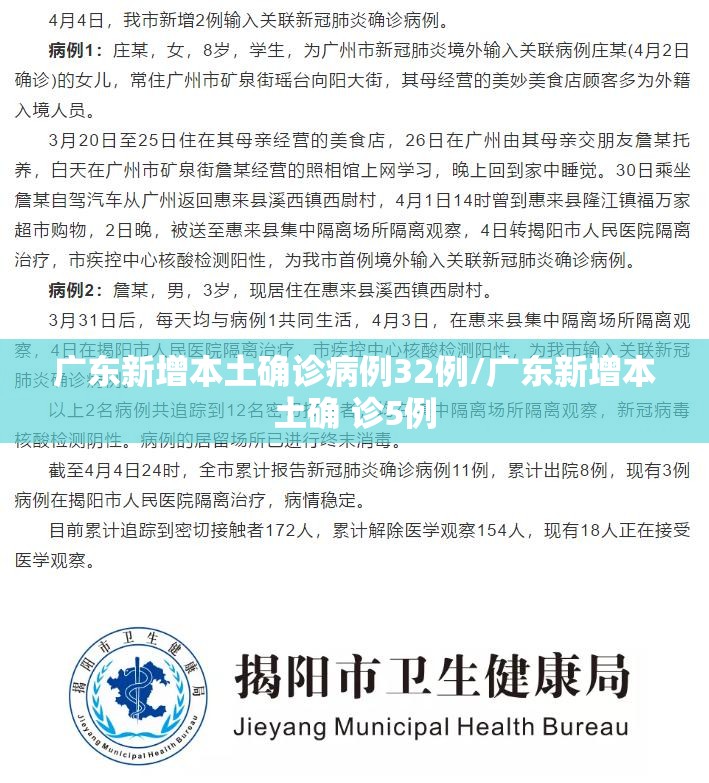 广东新增本土确诊病例32例/广东新增本土确 诊5例 广东新增本土确诊病例32例/广东新增本土确 诊5例