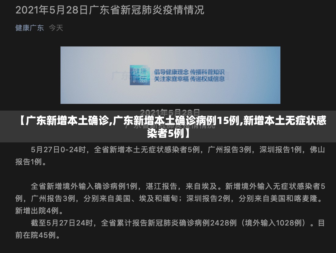 【广东新增本土确诊,广东新增本土确诊病例15例,新增本土无症状感染者5例】 【广东新增本土确诊,广东新增本土确诊病例15例,新增本土无症状感染者5例】