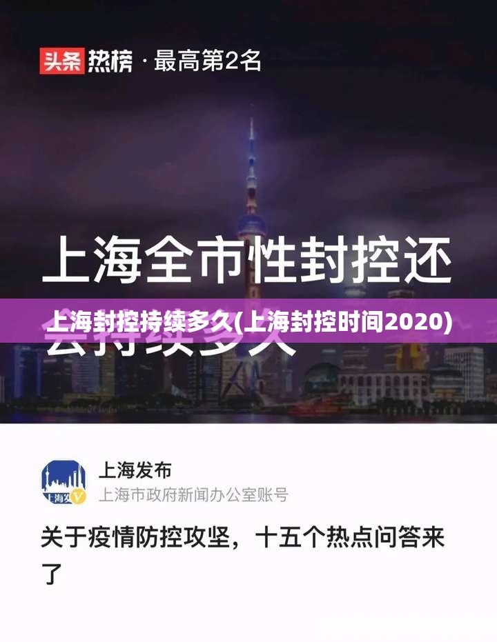 上海封控持续多久(上海封控时间2020) 上海封控持续多久(上海封控时间2020)