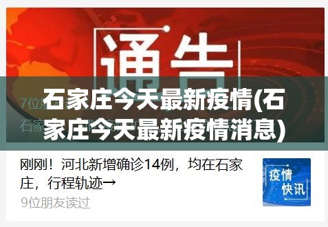 石家庄今天最新疫情(石家庄今天最新疫情消息)