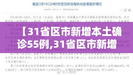 【31省区市新增本土确诊55例,31省区市新增确诊10例 含本土1例】 【31省区市新增本土确诊55例,31省区市新增确诊10例 含本土1例】