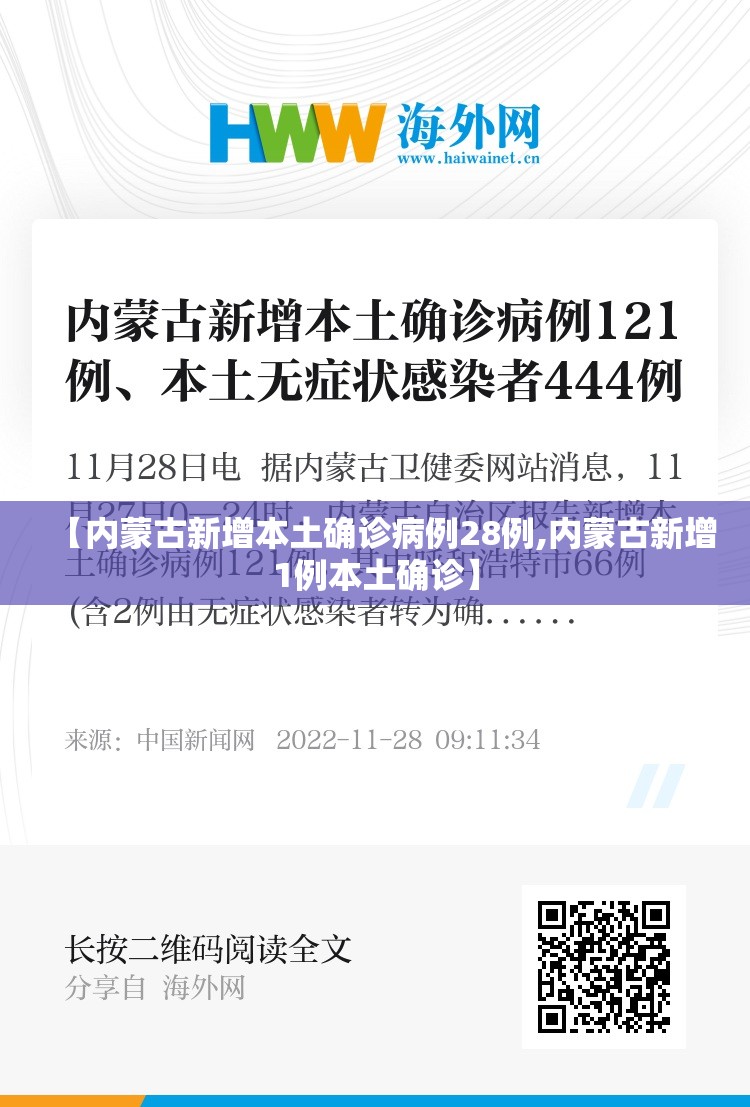 【内蒙古新增本土确诊病例28例,内蒙古新增1例本土确诊】