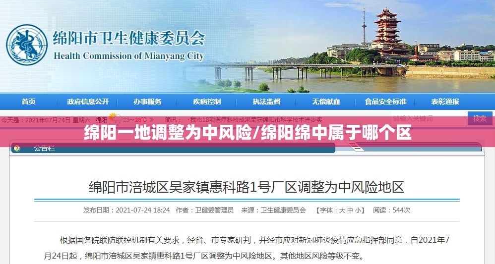 绵阳一地调整为中风险/绵阳绵中属于哪个区 绵阳一地调整为中风险/绵阳绵中属于哪个区