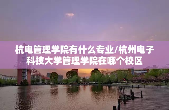 杭电管理学院有什么专业/杭州电子科技大学管理学院在哪个校区