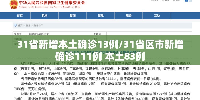31省新增本土确诊13例/31省区市新增确诊111例 本土83例