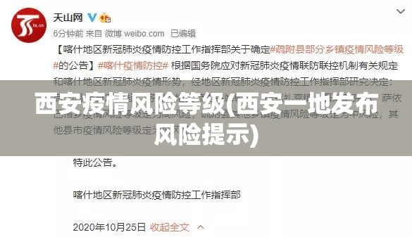 西安疫情风险等级(西安一地发布风险提示) 西安疫情风险等级(西安一地发布风险提示)