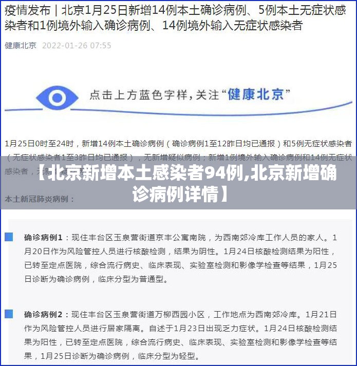 【北京新增本土感染者94例,北京新增确诊病例详情】 【北京新增本土感染者94例,北京新增确诊病例详情】