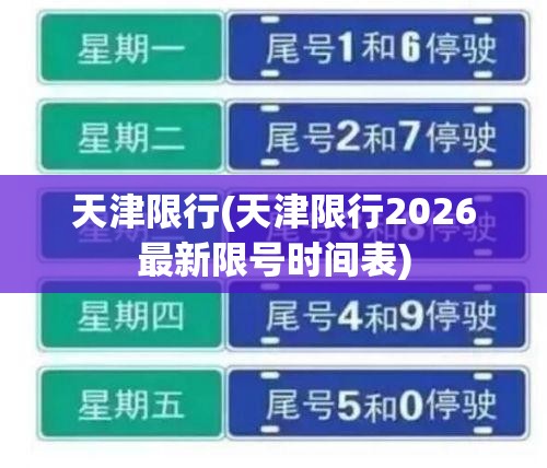 天津限行(天津限行2026最新限号时间表) 天津限行(天津限行2026最新限号时间表)