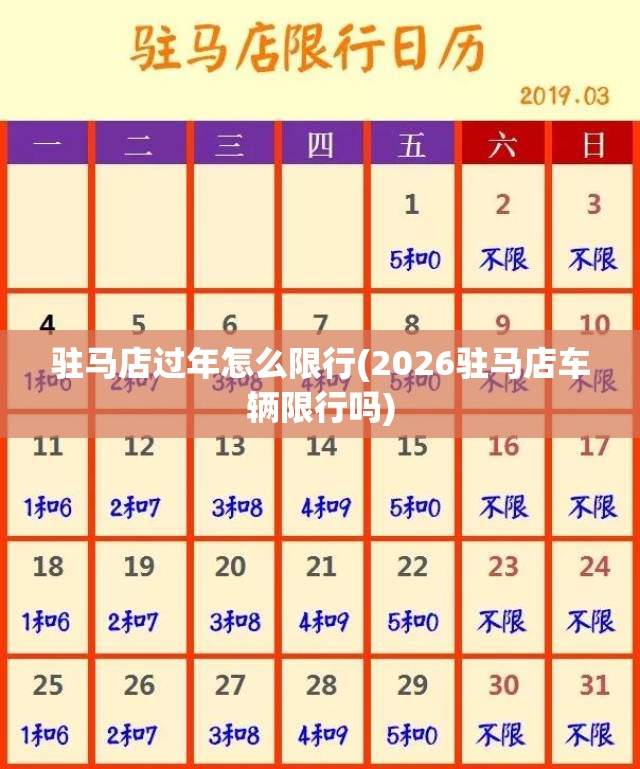 驻马店过年怎么限行(2026驻马店车辆限行吗)