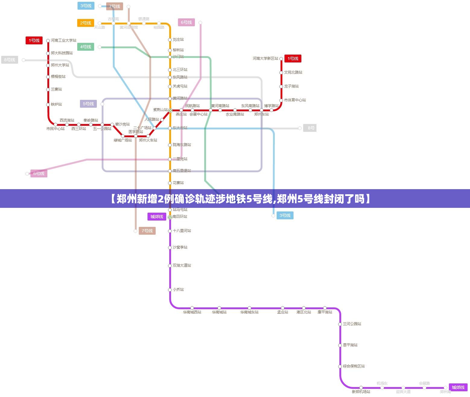 【郑州新增2例确诊轨迹涉地铁5号线,郑州5号线封闭了吗】 【郑州新增2例确诊轨迹涉地铁5号线,郑州5号线封闭了吗】