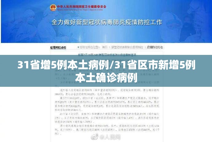 31省增5例本土病例/31省区市新增5例本土确诊病例 31省增5例本土病例/31省区市新增5例本土确诊病例
