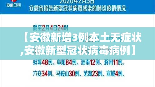 【安徽新增3例本土无症状,安徽新型冠状病毒病例】