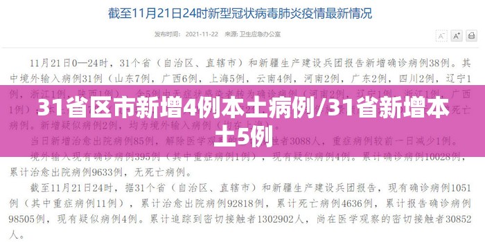 31省区市新增4例本土病例/31省新增本土5例 31省区市新增4例本土病例/31省新增本土5例