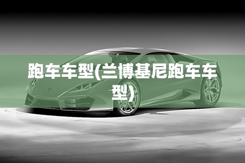 跑车车型(兰博基尼跑车车型)
