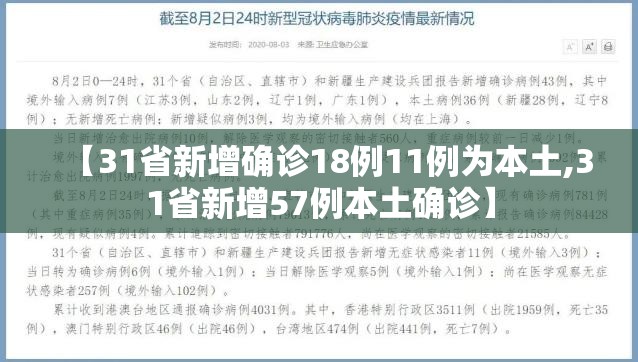 【31省新增确诊18例11例为本土,31省新增57例本土确诊】 【31省新增确诊18例11例为本土,31省新增57例本土确诊】