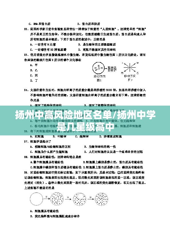 扬州中高风险地区名单/扬州中学是几星级高中 扬州中高风险地区名单/扬州中学是几星级高中