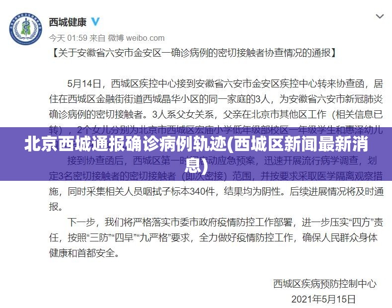 北京西城通报确诊病例轨迹(西城区新闻最新消息) 北京西城通报确诊病例轨迹(西城区新闻最新消息)
