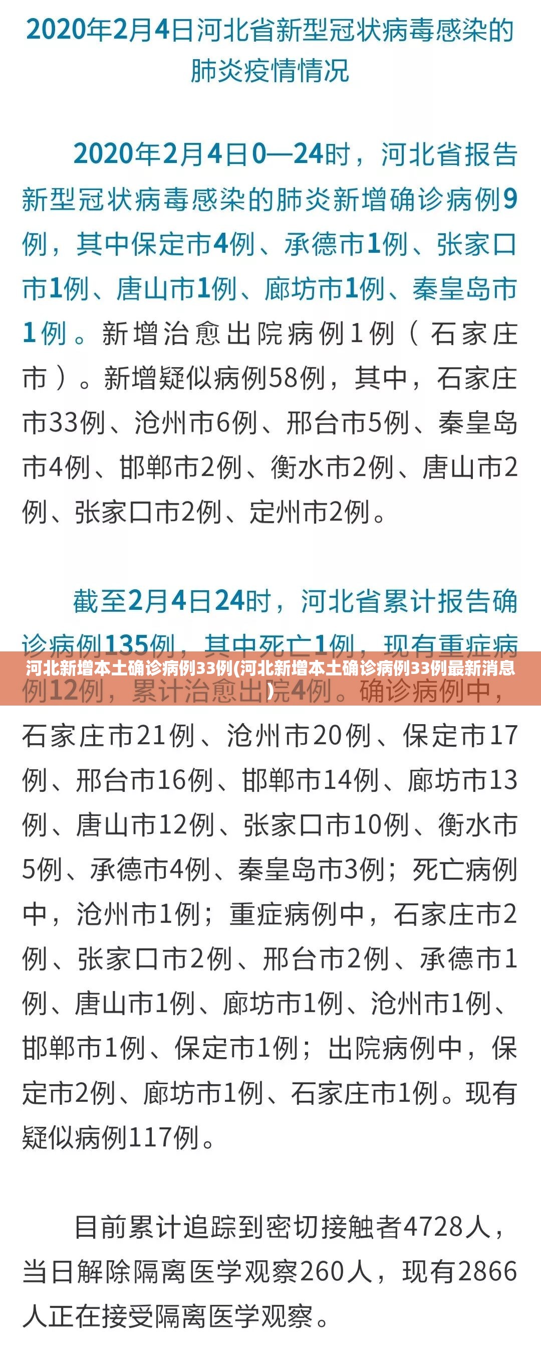 河北新增本土确诊病例33例(河北新增本土确诊病例33例最新消息) 河北新增本土确诊病例33例(河北新增本土确诊病例33例最新消息)