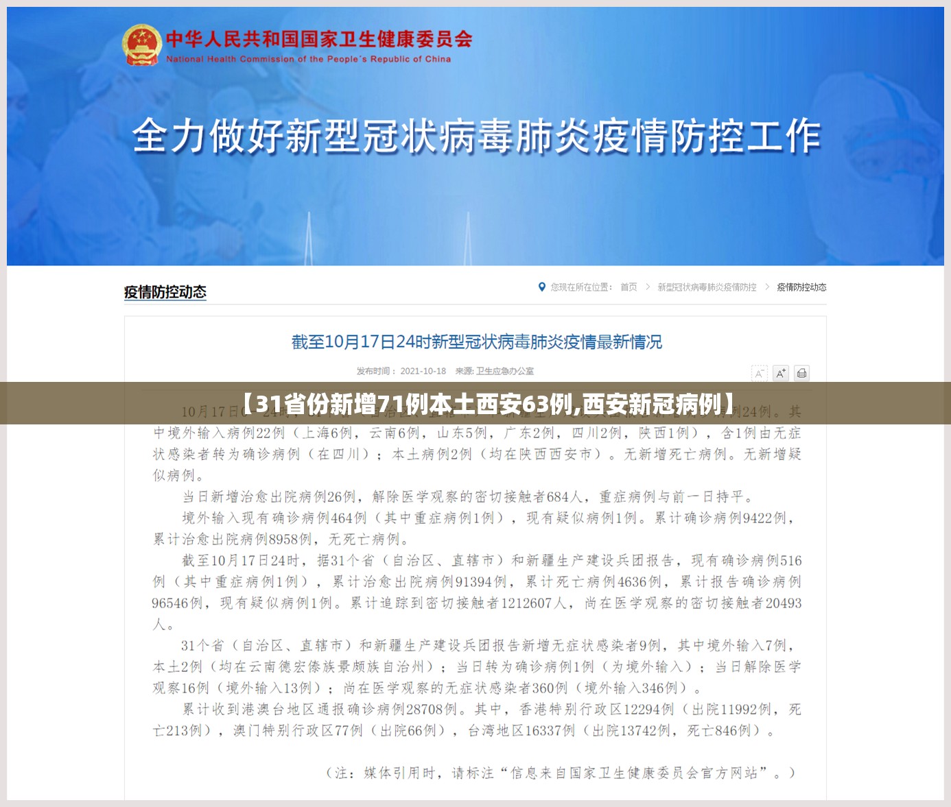 【31省份新增71例本土西安63例,西安新冠病例】 【31省份新增71例本土西安63例,西安新冠病例】