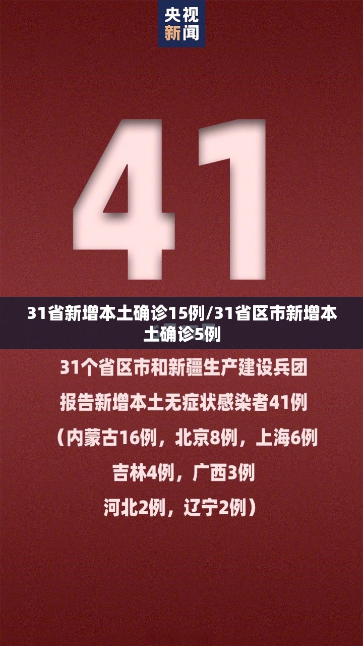31省新增本土确诊15例/31省区市新增本土确诊5例 31省新增本土确诊15例/31省区市新增本土确诊5例