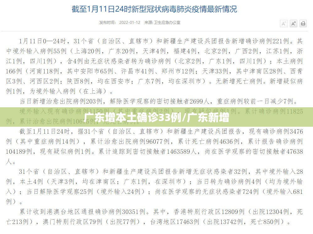 广东增本土确诊33例/广东新增 广东增本土确诊33例/广东新增