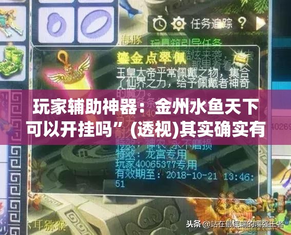 玩家辅助神器：金州水鱼天下可以开挂吗”(透视)其实确实有挂