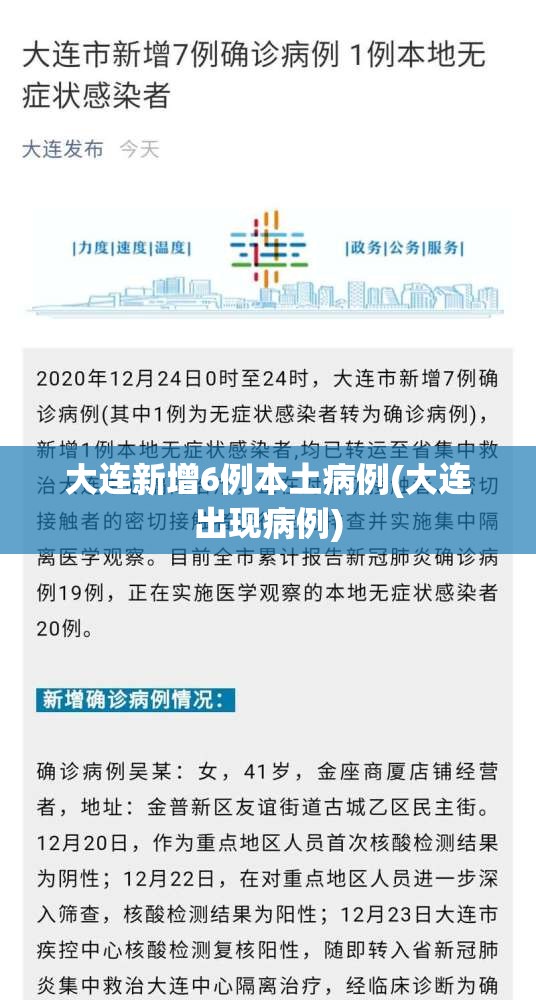 大连新增6例本土病例(大连出现病例) 大连新增6例本土病例(大连出现病例)