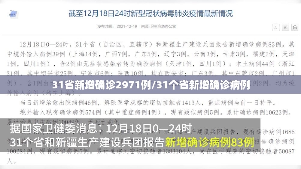 31省新增确诊2971例/31个省新增确诊病例