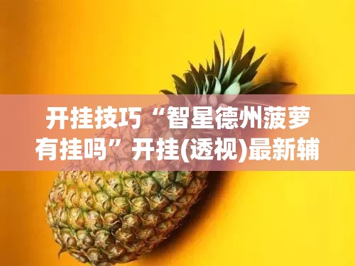开挂技巧“智星德州菠萝有挂吗”开挂(透视)最新辅助详细