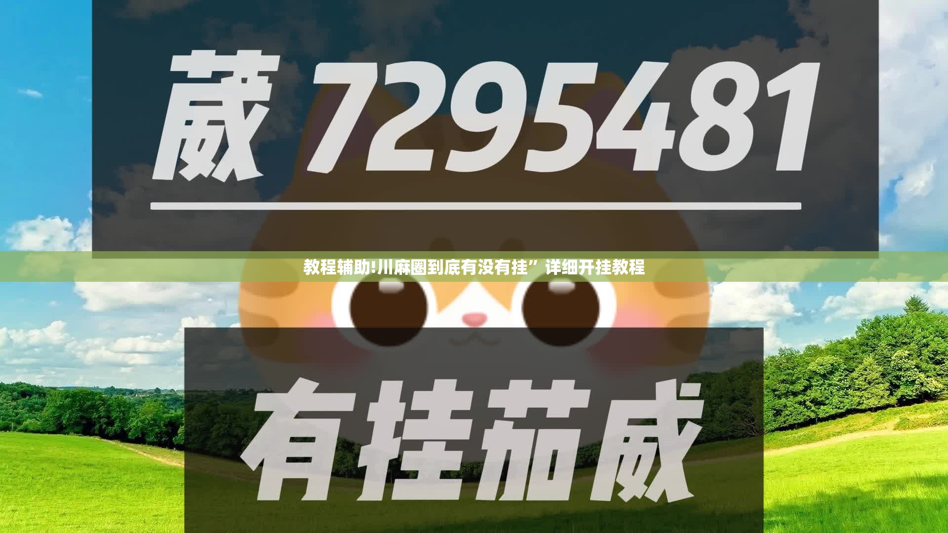 教程辅助!川麻圈到底有没有挂”详细开挂教程