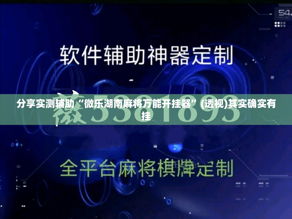 分享实测辅助“微乐湖南麻将万能开挂器”(透视)其实确实有挂