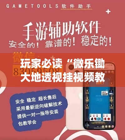 玩家必读“微乐锄大地透视挂视频教程”(辅助神器)开挂详细教程