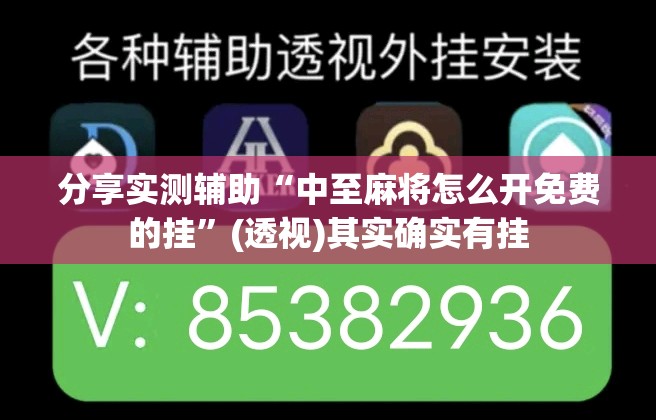 分享实测辅助“中至麻将怎么开免费的挂”(透视)其实确实有挂
