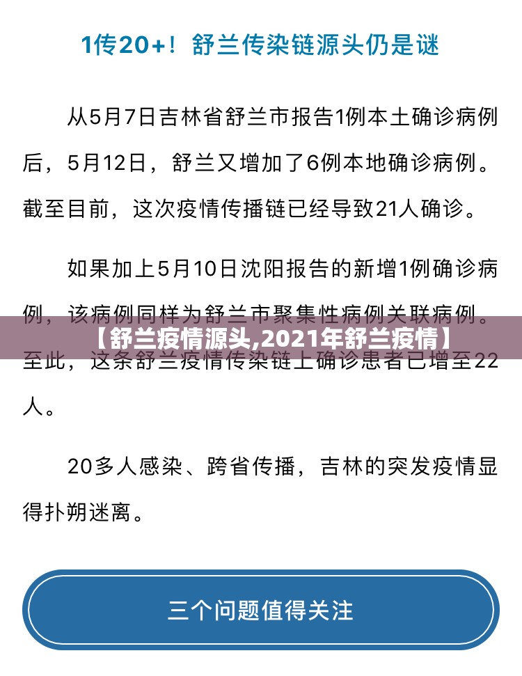 【舒兰疫情源头,2021年舒兰疫情】 【舒兰疫情源头,2021年舒兰疫情】