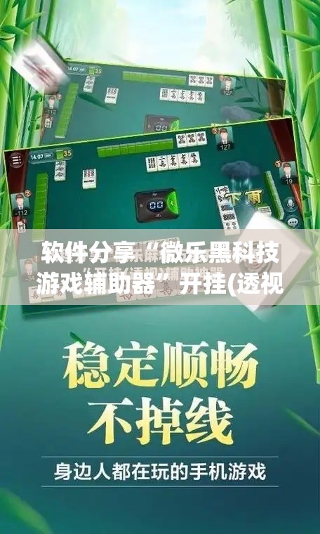 软件分享“微乐黑科技游戏辅助器”开挂(透视)辅助神器