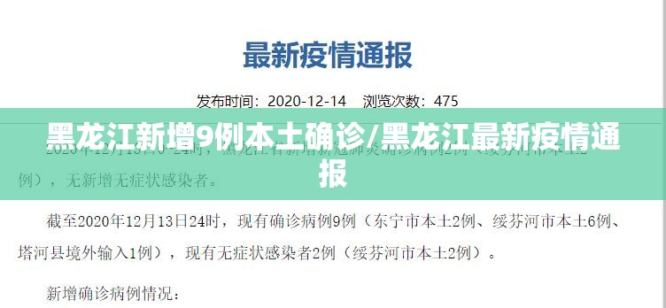 黑龙江新增9例本土确诊/黑龙江最新疫情通报 黑龙江新增9例本土确诊/黑龙江最新疫情通报