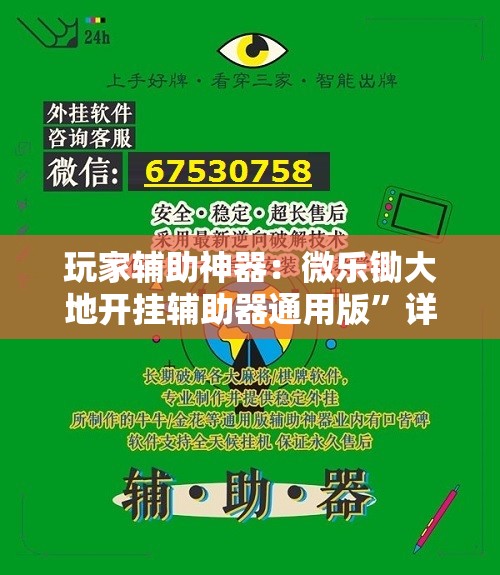 玩家辅助神器：微乐锄大地开挂辅助器通用版	”详细外挂透视辅助软件教程