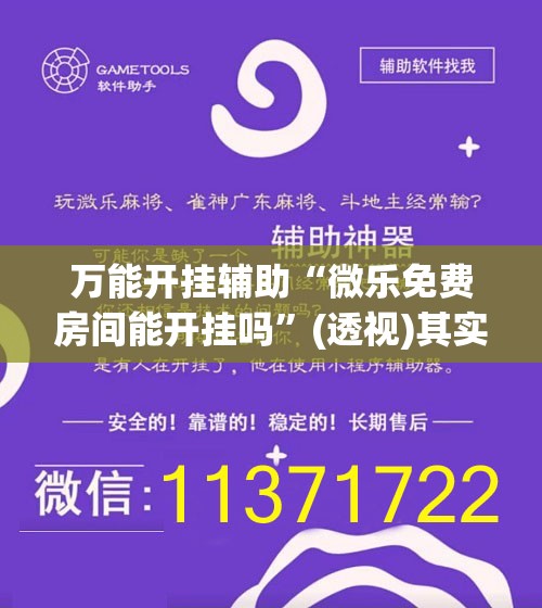 万能开挂辅助“微乐免费房间能开挂吗”(透视)其实确实有挂